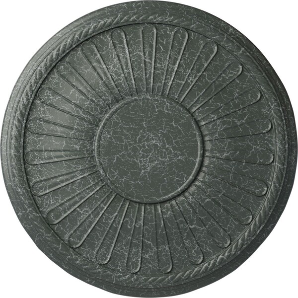 Ekena Millwork Leandros Ceiling Medallion (Fits Canopies up to 6 3/8"), 19 7/8"OD x 1 1/4"P, Athenian Green Crackle CM22LNAGC - main